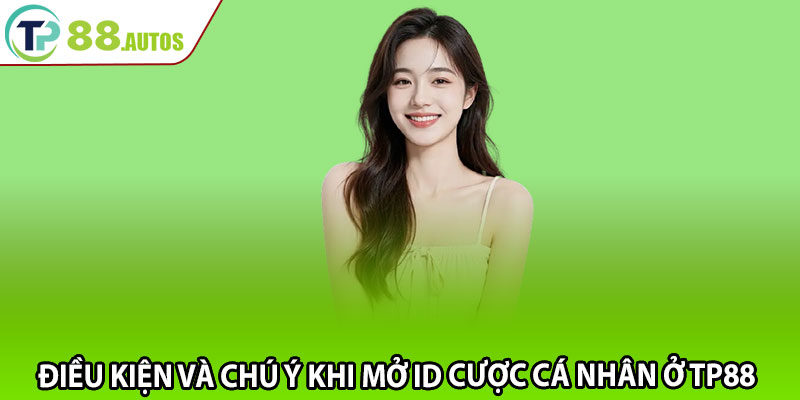 Điều kiện và chú ý khi mở ID cược cá nhân ở TP88